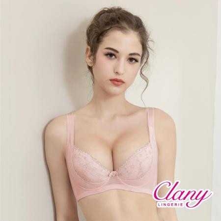 可蘭霓Clany 台灣製花漾黛西軟杯絲棉集中包覆BCDEF大罩杯內衣 高雅粉 6969-11 大奶薄杯透氣涼感♒20C001